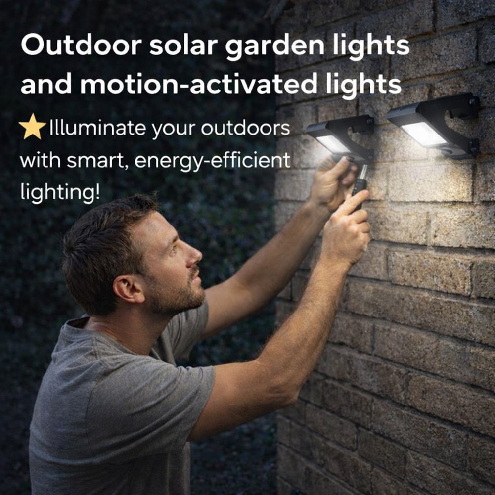 Outdoor solar garden lights and motion-activated lights 🌟