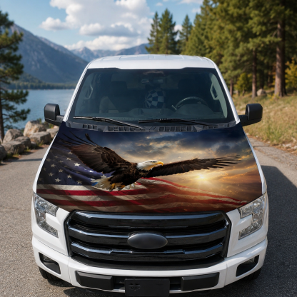 🎉4th Of July Flash Sale 65K+🔥American Car Hood Flag🦅No Glue No Tools🚗 Install in 1 Minute