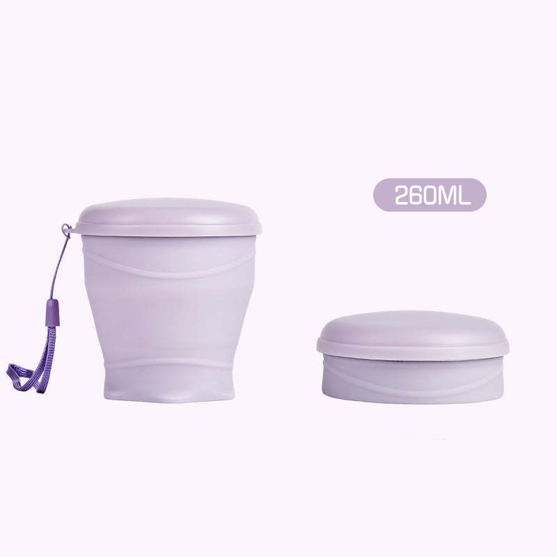 Collapsible Silicone Travel Cup with Lid