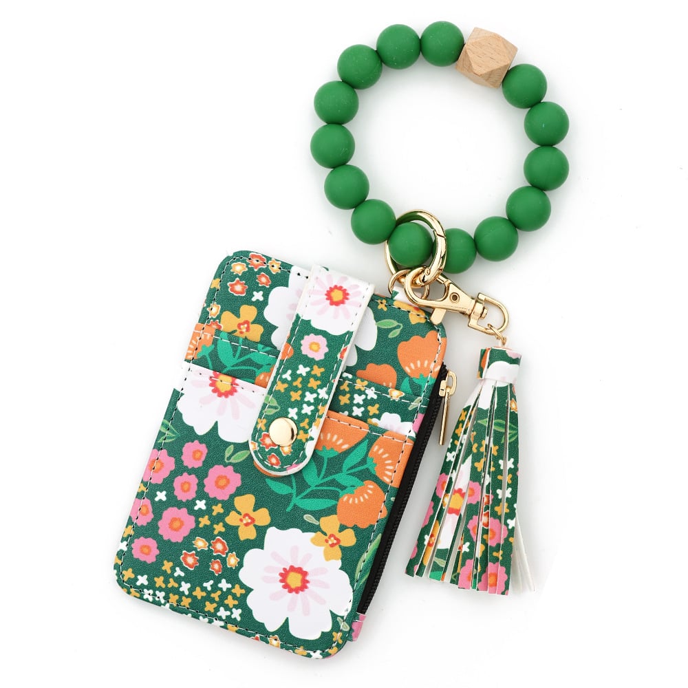 🌼✨ Boho Beaded Tassel Keychain – Silicone Bead Keychain for Women, Chic & Trendy Gift