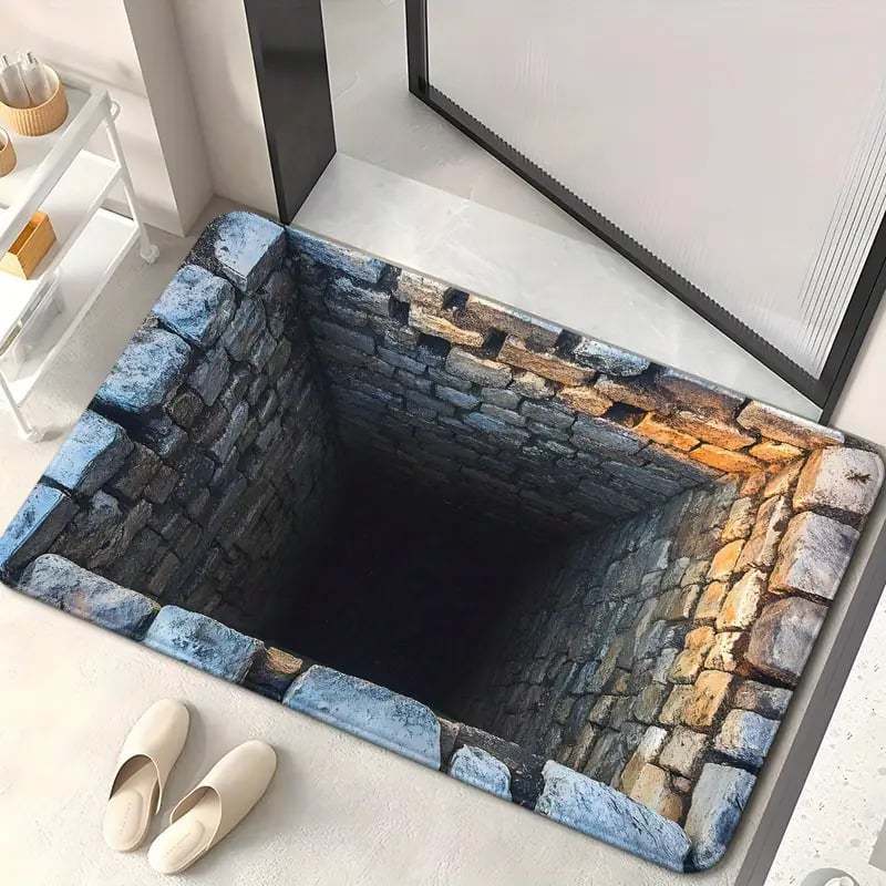 Visual Illusion Endless Abyss Pattern HD Printed Non-Slip Doormat 🔥Same as in the video