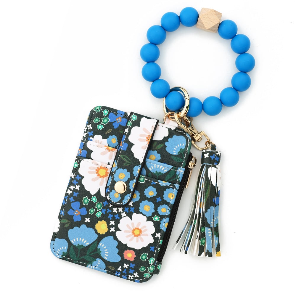 🌼✨ Boho Beaded Tassel Keychain – Silicone Bead Keychain for Women, Chic & Trendy Gift
