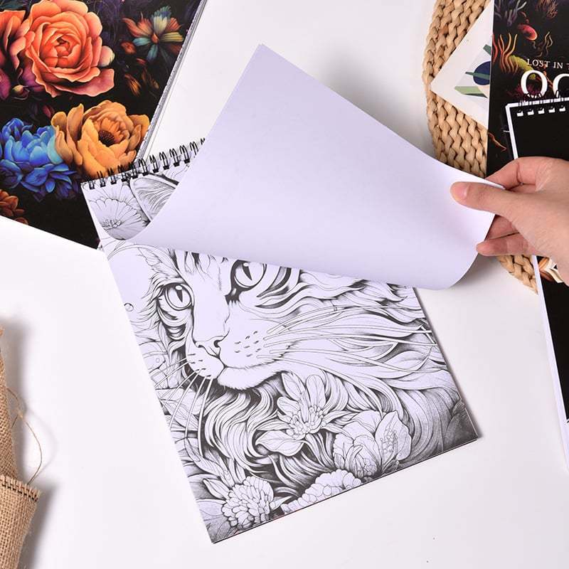 🖍️🎨Adult Coloring Stress Relief Books (Hardcover)