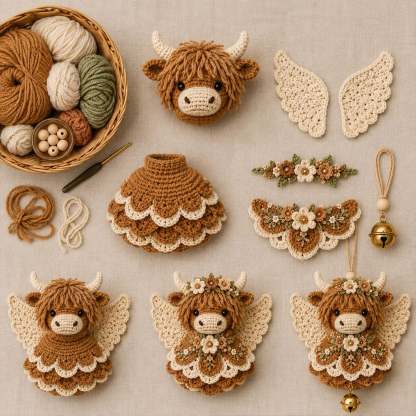 🔥 49% OFF- Animal Angel Crochet Ornament DIY Kit