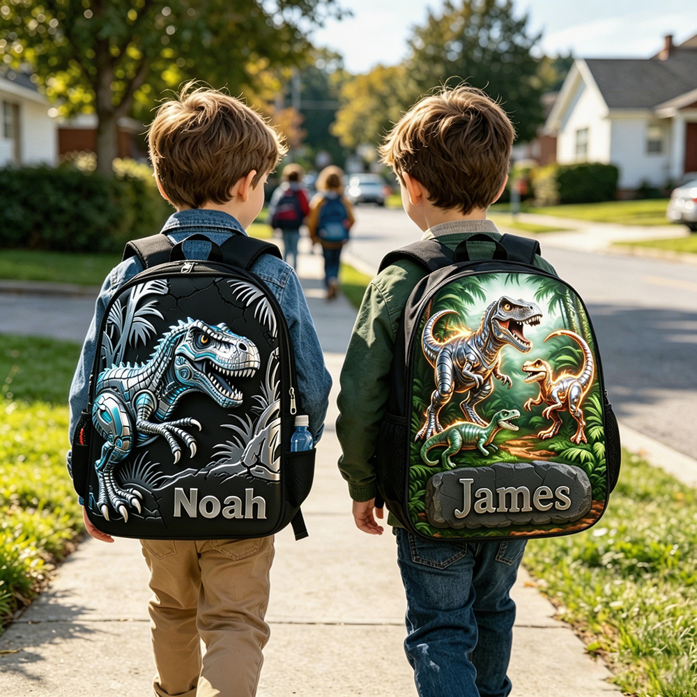 Personalized Kid Mechanical Dinosaur Backpack