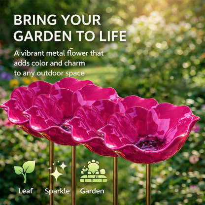 💖🎁2026 Hot Sale--🎁Handmade Metal Flower Garden Stake🐦