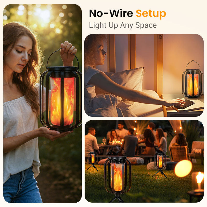 🏆 50K+ SOLD!⏰This Week Special Price.✨4 Modes Solar Lantern Outdoor Light