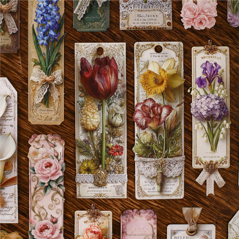 Floral Bookmark Card Sticker