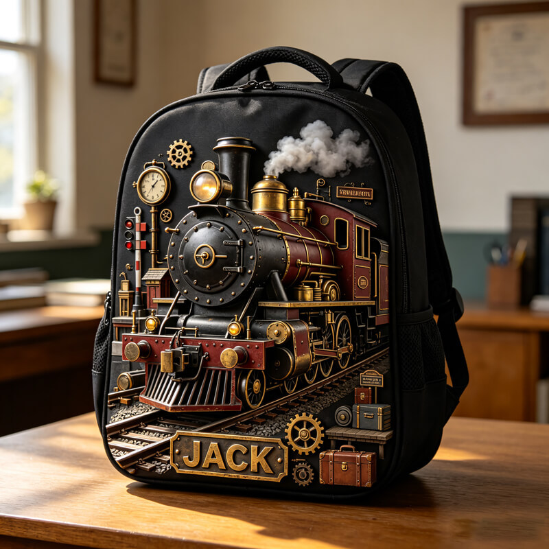 Personalized Train-Themed Backpacks