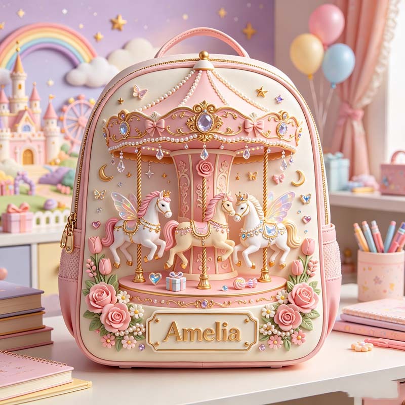 Personalized Dreamy Carousel Backpack