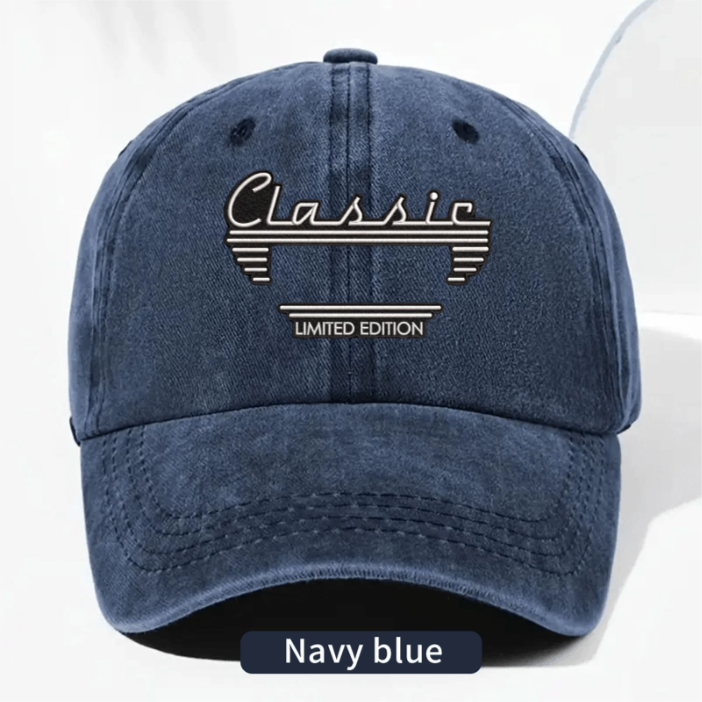 Personalized Washed Denim Baseball Cap, Custom Vintage Look Unique Gift for Dad or Friend