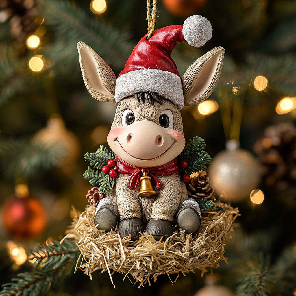 Donkey Christmas Spirit Home  Christmas Ornament