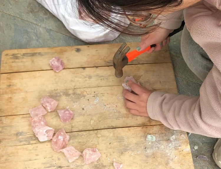 Handcrafted quartz crystal