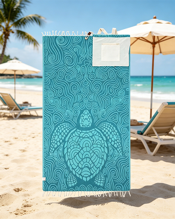 ⏰LAST DAY $20 OFF - 🏖️2-in-1 Turkish Cotton Towel Bag with Inner Zip Pocket & Sand-Repelling Fabric