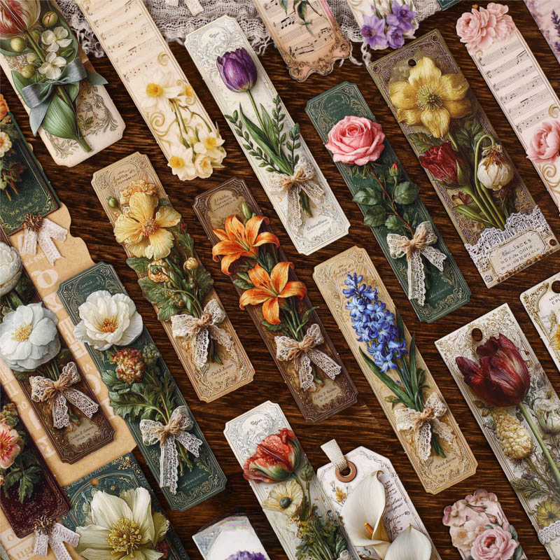 Floral Bookmark Card Sticker