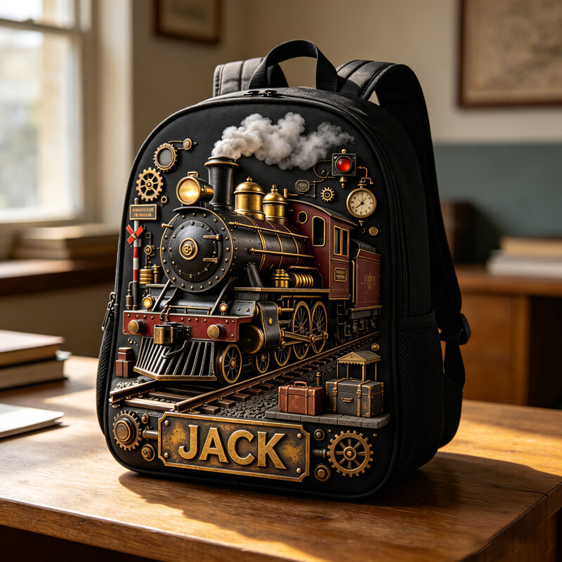 Personalized Train-Themed Backpacks