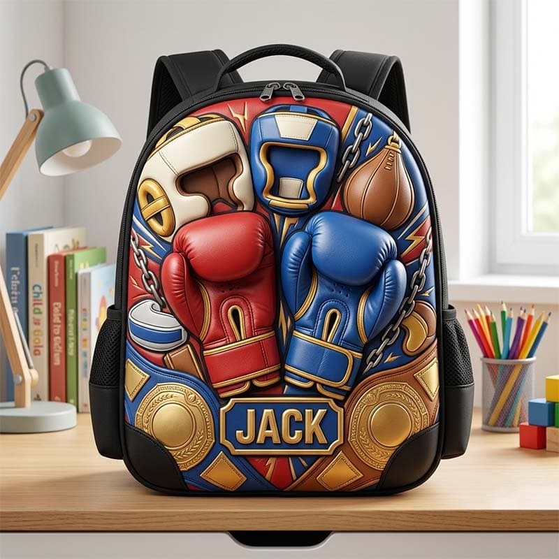 Personalized Boxing Glove Themed Backpack
