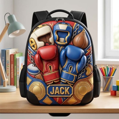 Personalized Boxing Glove Themed Backpack