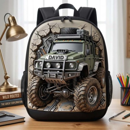 Personalized Off-Road Vehicle-Themed Backpack