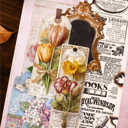Floral Bookmark Card Sticker