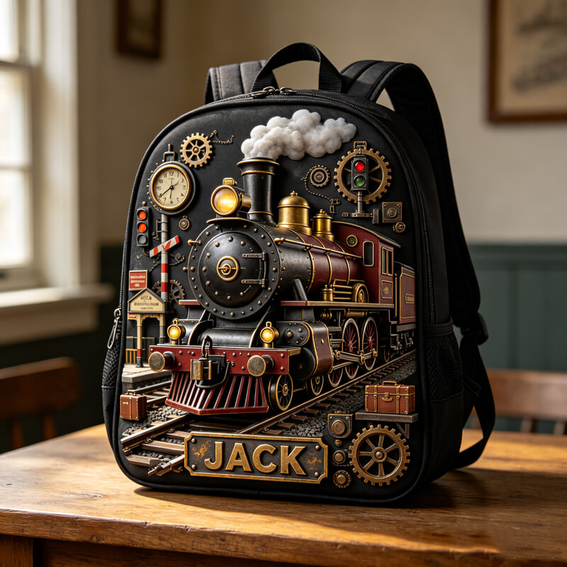 Personalized Train-Themed Backpacks