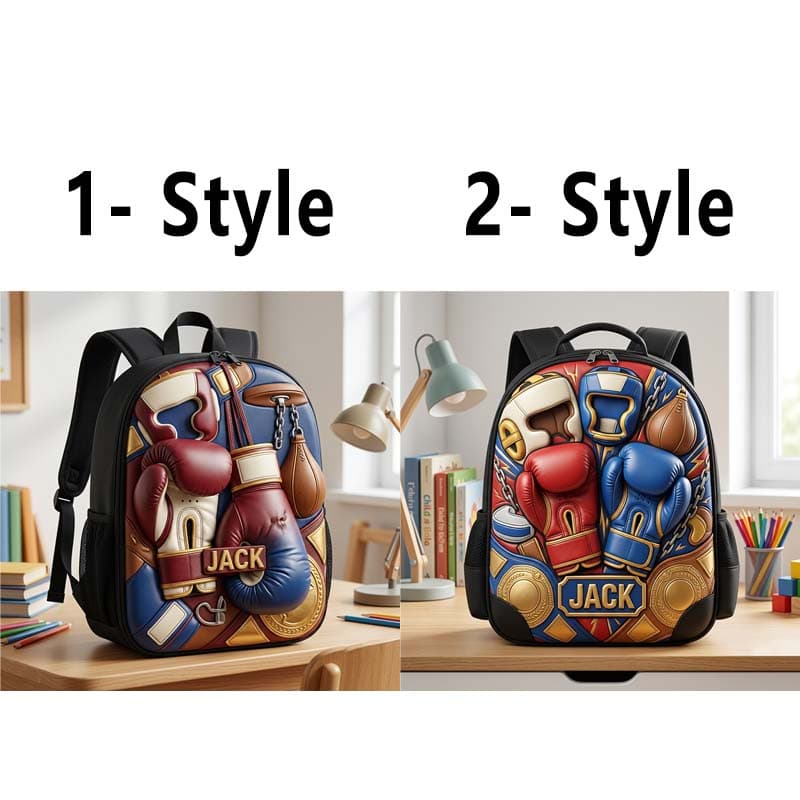 Personalized Boxing Glove Themed Backpack