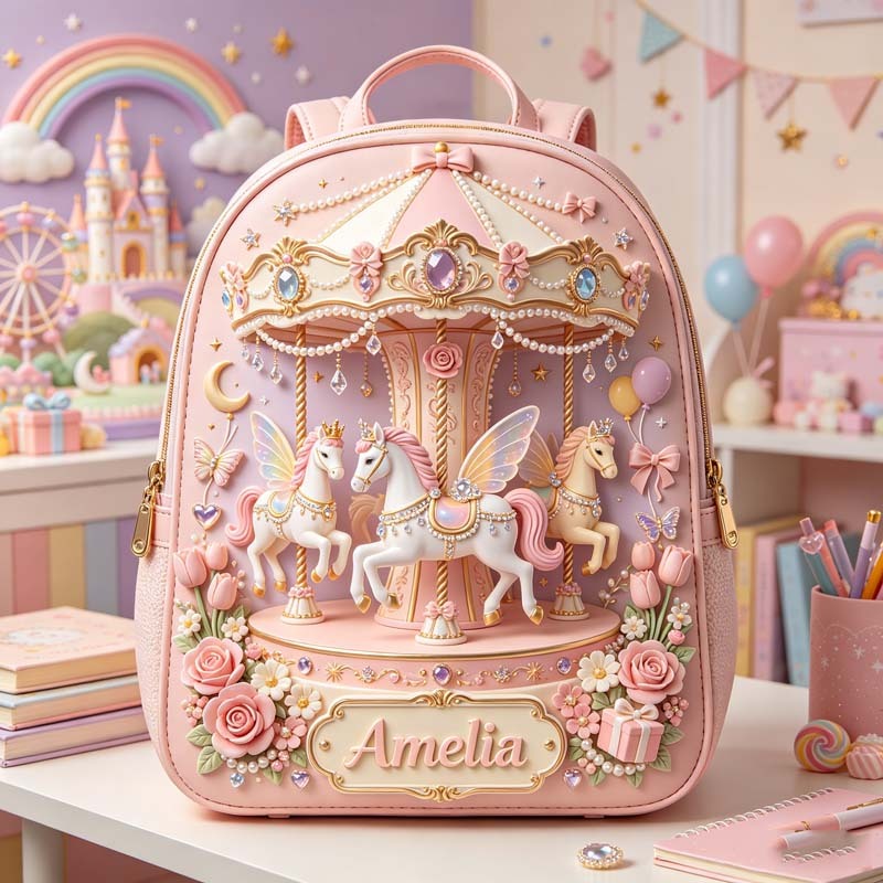 Personalized Dreamy Carousel Backpack