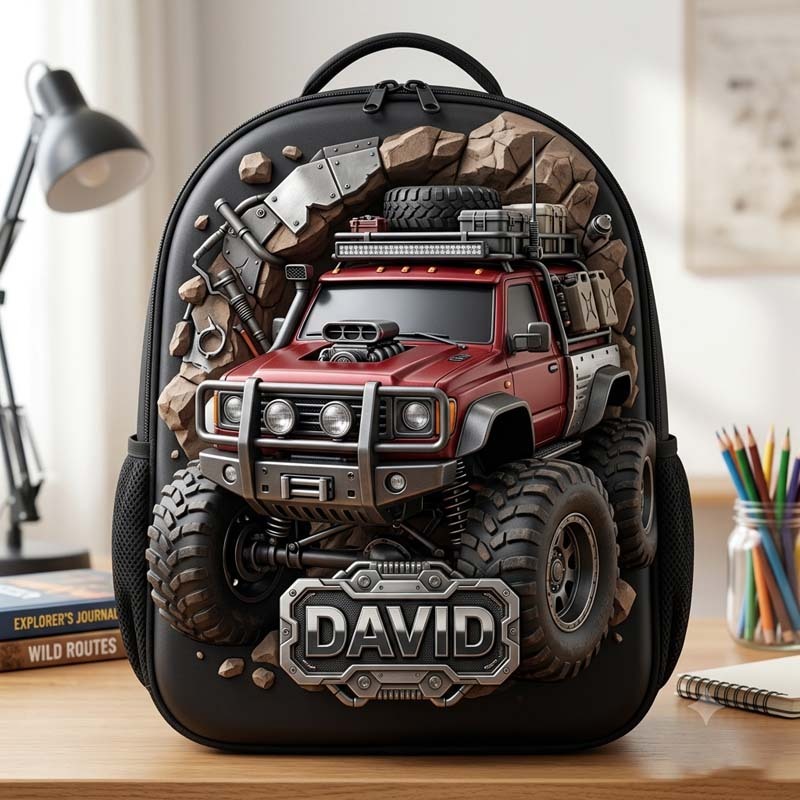 Personalized Off-Road Vehicle-Themed Backpack