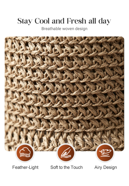 🔥 Hot Sale 49% OFF🔥Elegant Woven Straw Sun Hat with Bow