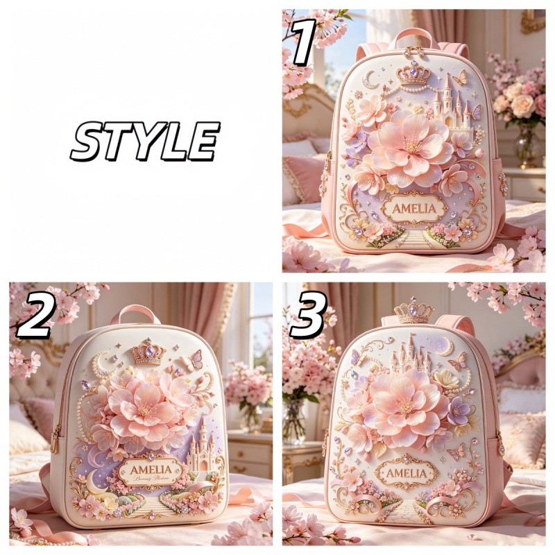 Personalized Cherry Blossom Princess Themed Backpack