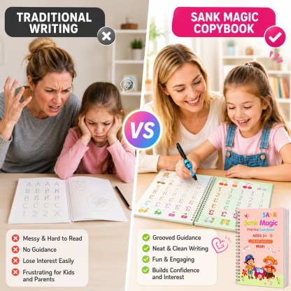 📚MagicBook | Kids Practice Copybook Set (4Pcs/Set)
