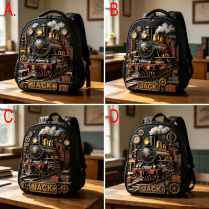 Personalized Train-Themed Backpacks