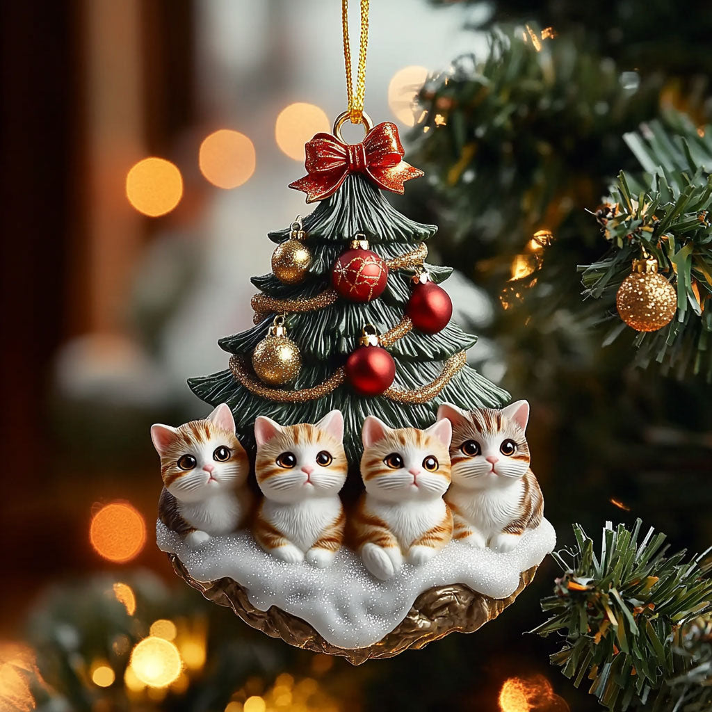 Warm Basket Cat WN0811073CL Christmas Ornament