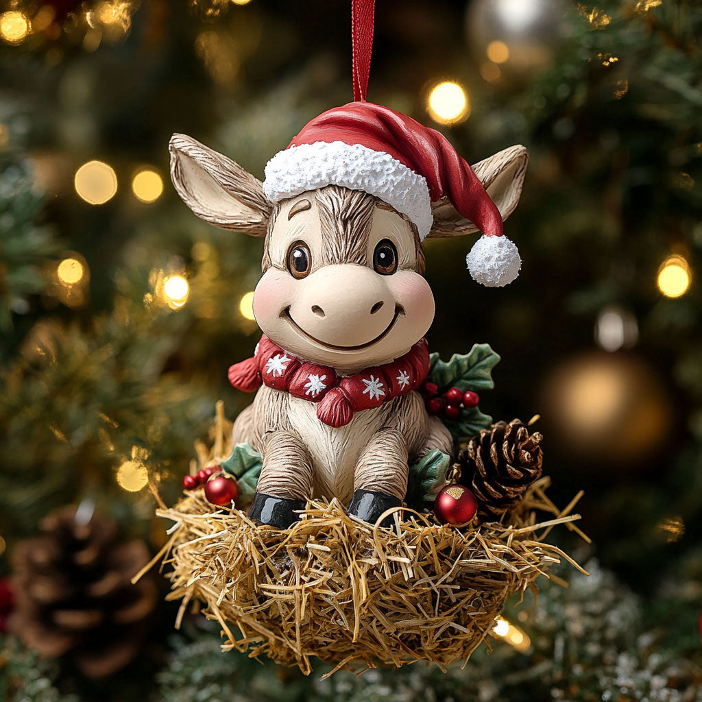 Donkey Christmas Spirit Home  Christmas Ornament