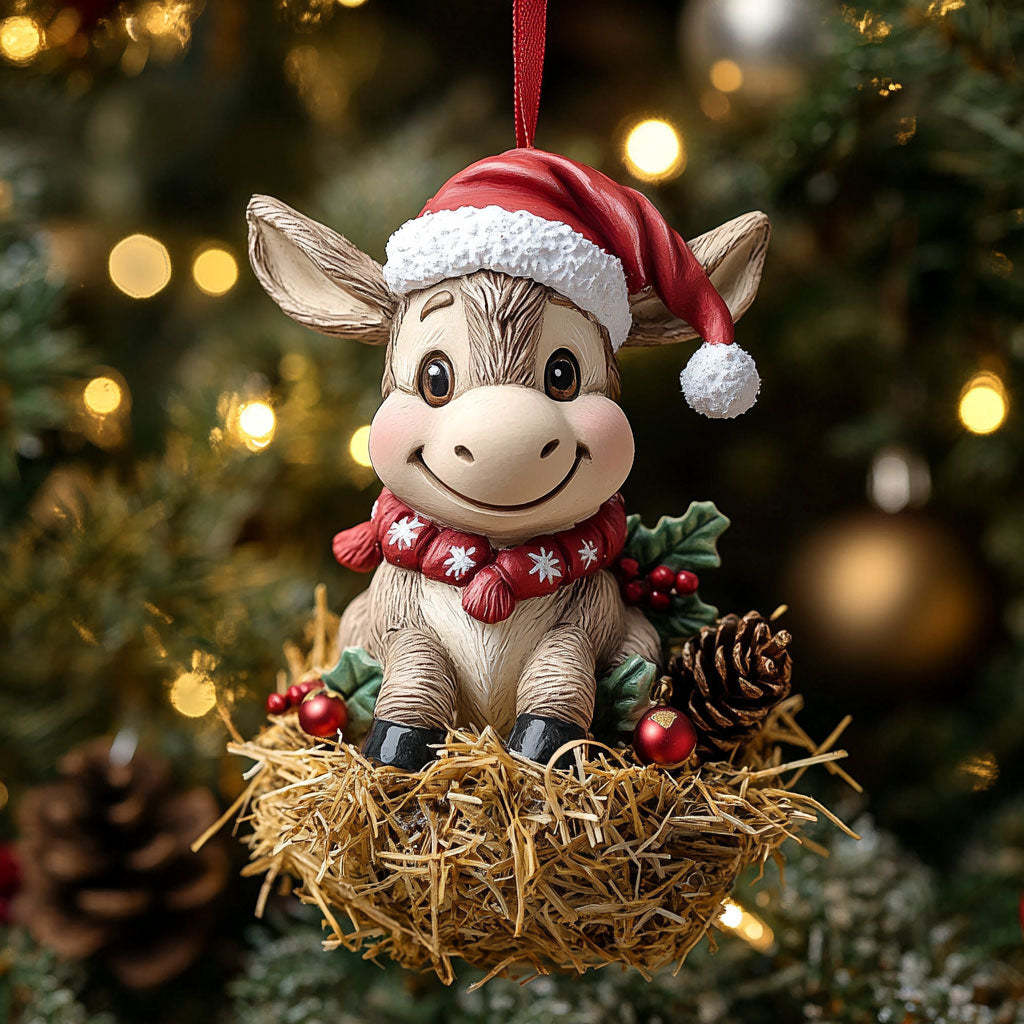 Donkey Christmas Spirit Home  Christmas Ornament