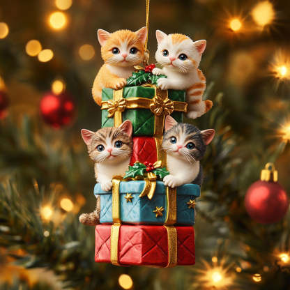 Warm Basket Cat WN0811073CL Christmas Ornament
