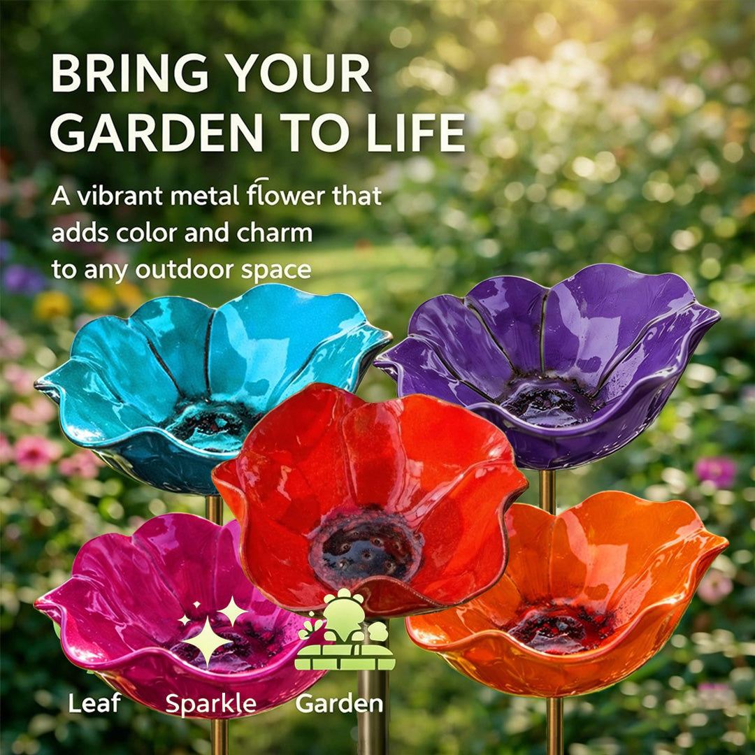 💖🎁2026 Hot Sale--🎁Handmade Metal Flower Garden Stake🐦
