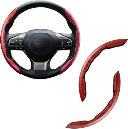 Carbon Fiber Silicone Anti-Slip Car Steering Wheel Cover Universal Fit