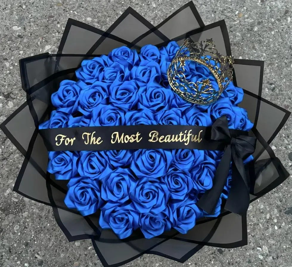 💕100% Handmade from Satin Ribbon — Each Rose Individually Crafted by Hand(Never Wither)