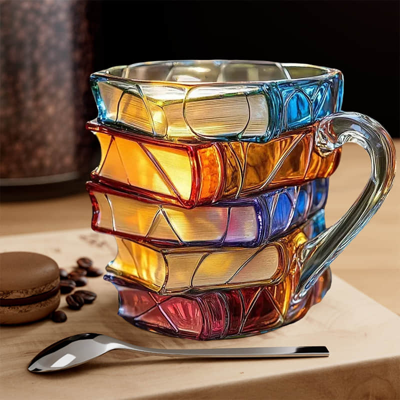 Handmade 3D Reading Happiness Mug 
