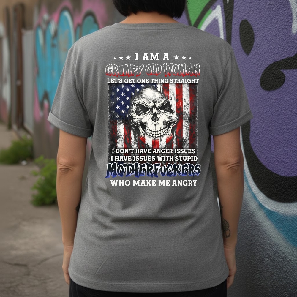 I Am A Grumpy Old Woman Custom Year Of Birth Women's T-shirt
