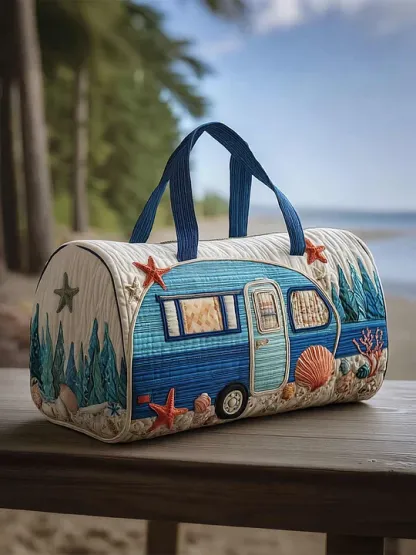 Hippie Van Quilted Duffle Bag