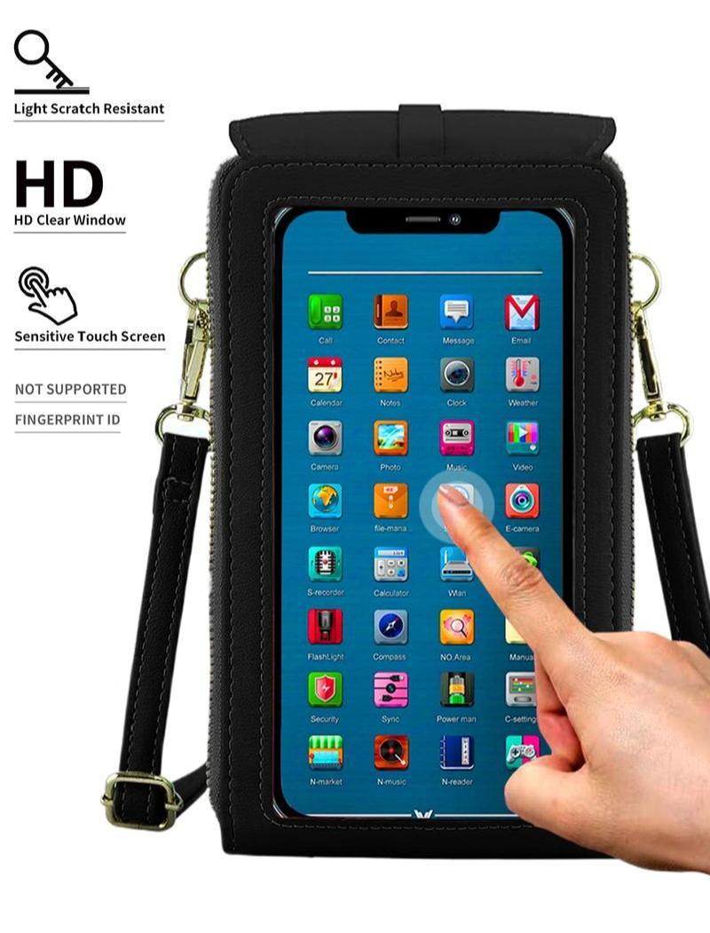 2026 Trendy Minimalist Elegant Women's Touchscreen Crossbody Phone Wallet - Multi-Card Slots & Coin Pouch | Adjustable Strap Water-Resistant | Shopping/Travel Multiple Colors Must-Have