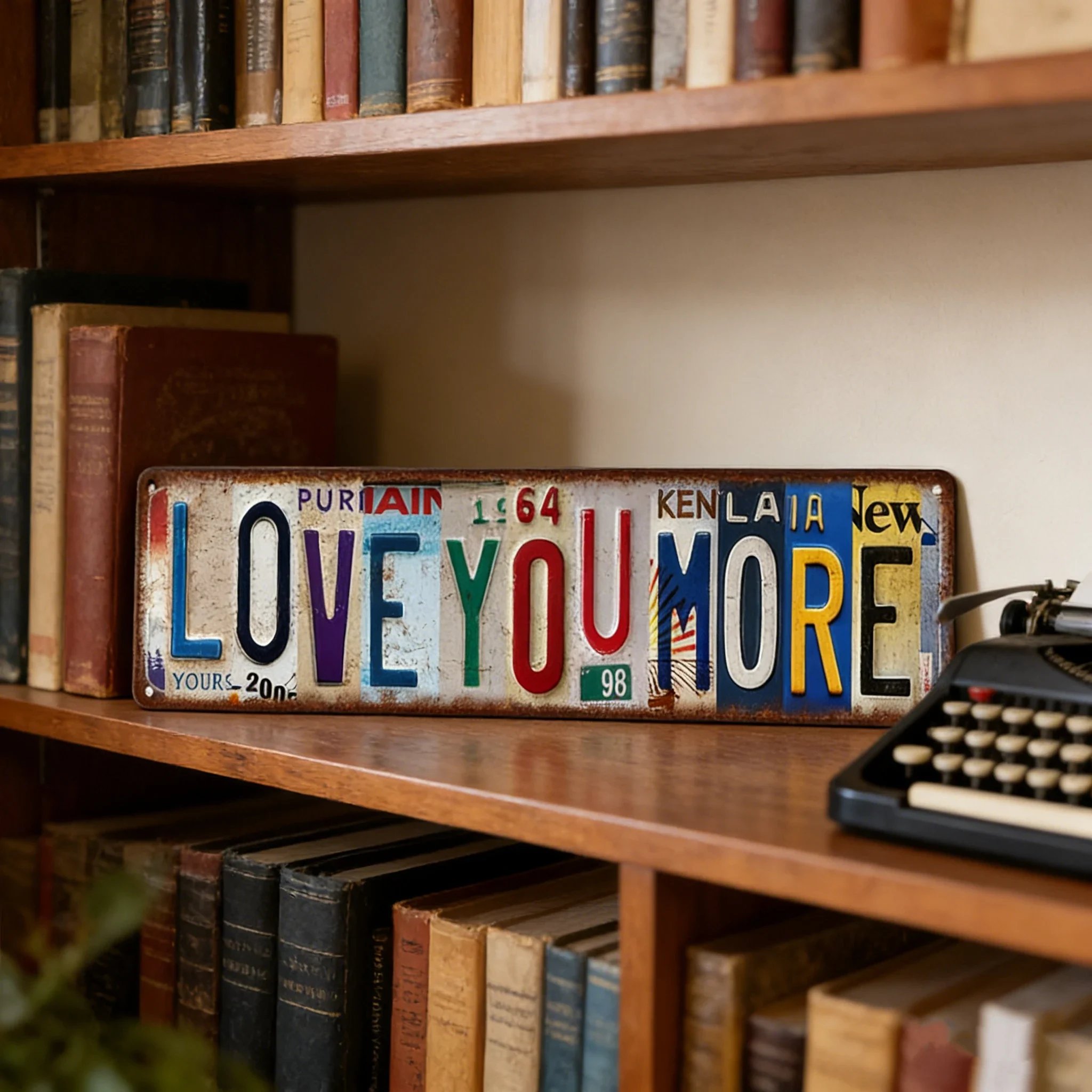 ❤️ Love You More Vintage Wall Sign