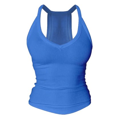 Danysu V Neck Cotton Tank Tops with Built-in Shelf Bra Sleeveless Racerback Fitted Basic Cami Shirts💗