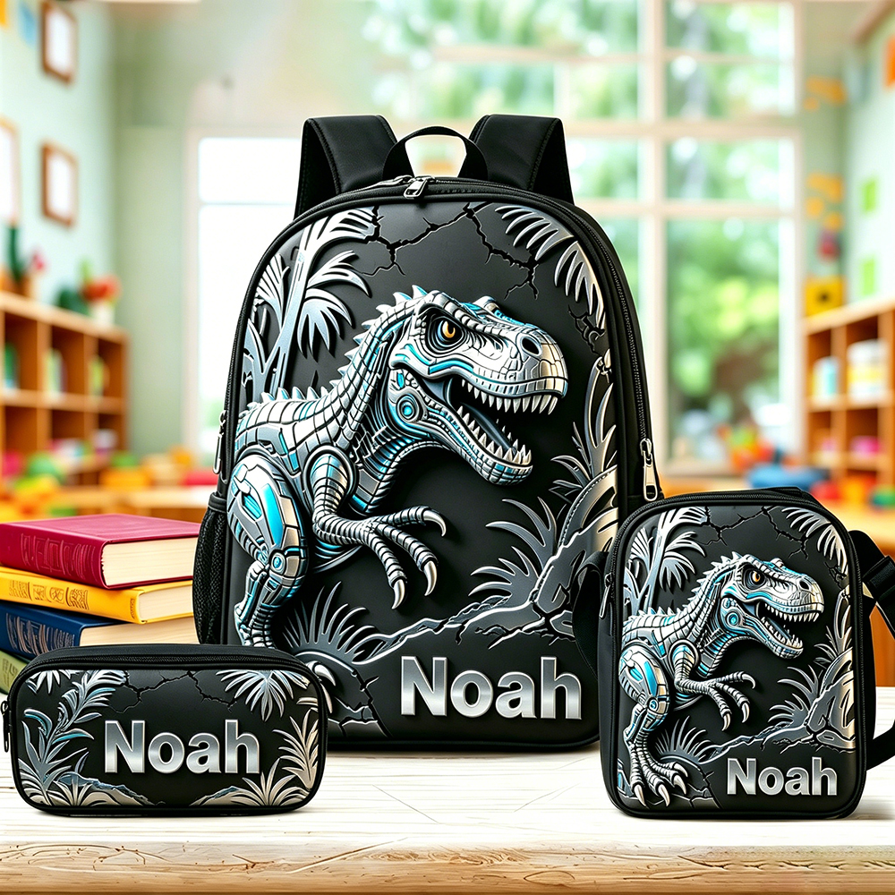 Personalized Kid Mechanical Dinosaur Backpack