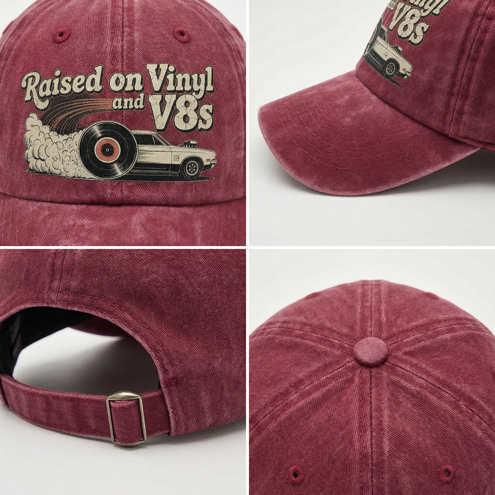 "Raised on Vinyl and V8s" The Gearhead Classic Cap