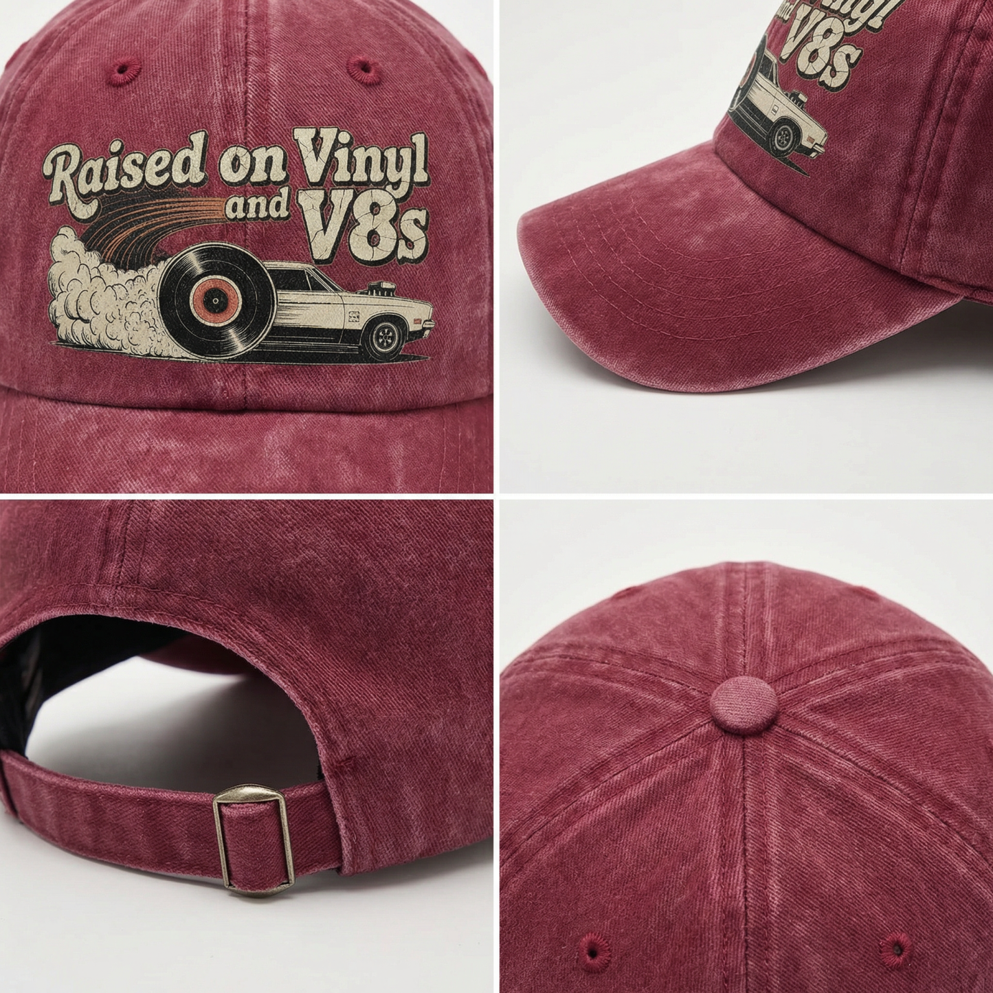 "Raised on Vinyl and V8s" The Gearhead Classic Cap