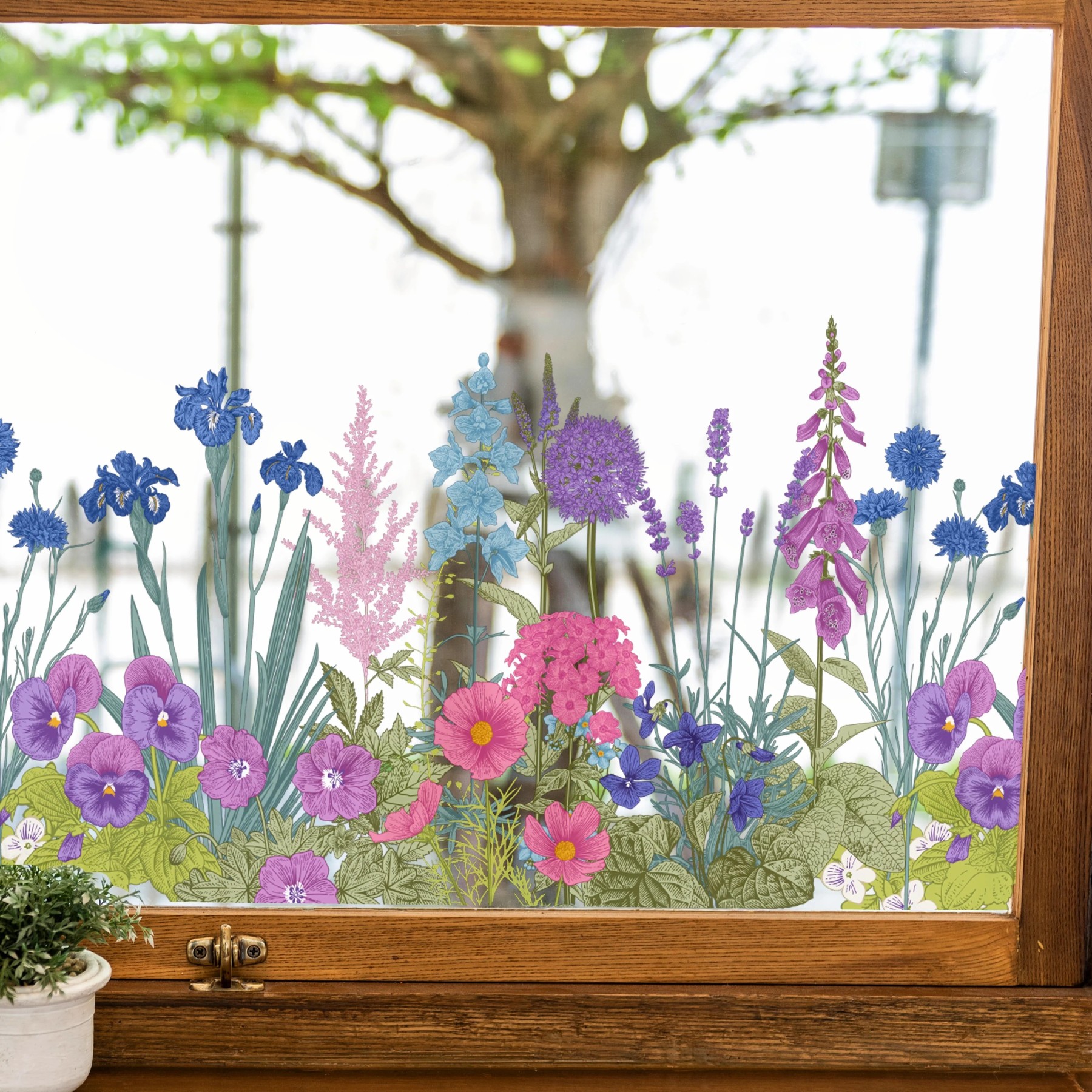 ✨LAST DAY: 49% OFF! - 💐Colorful Floral Bouquet Window Sticker🖼️(Cut to size freely)