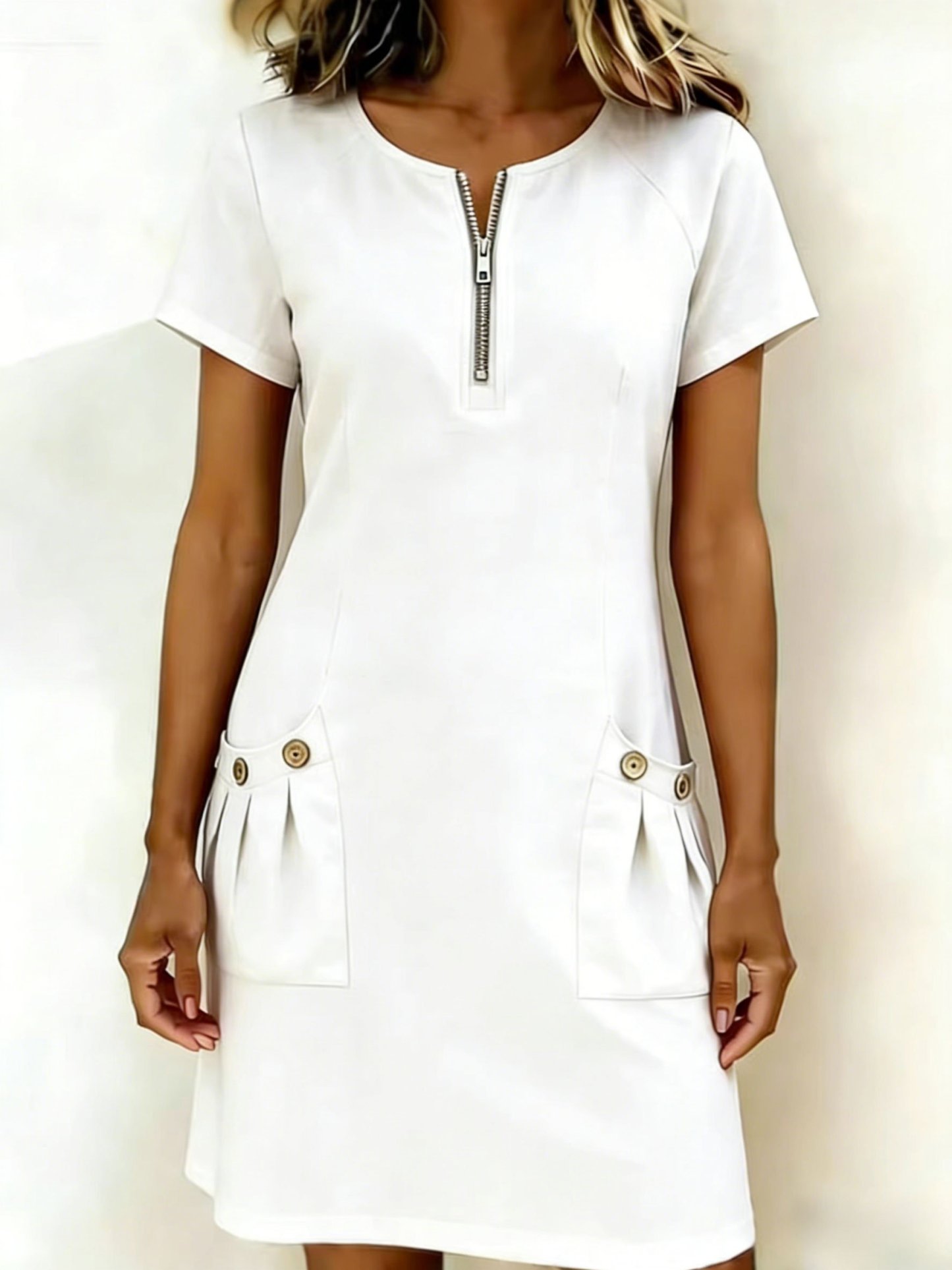 Zipper Pocket Dress